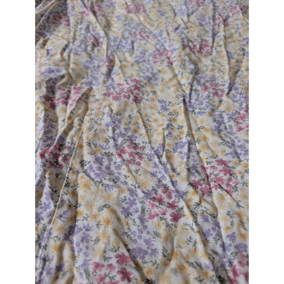 SO Ditsy Floral Smocked Back Sundress Lavender Pink Yellow Large - Picture 3 of 4
